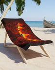 Eerie Sunset Beach Towel, Unique Pool Towel, Dark Art Towel, Ghostly Beach Gear, Halloween Summer Decor