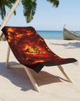 Bold Skull Art Beach Towel | Perfect for Summer, Pool Parties, Festivals, Bohemian Decor, Gift for Him